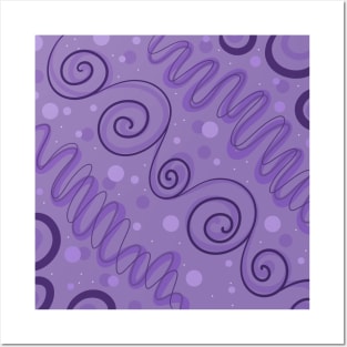 Stylish Funky Purple Design Posters and Art